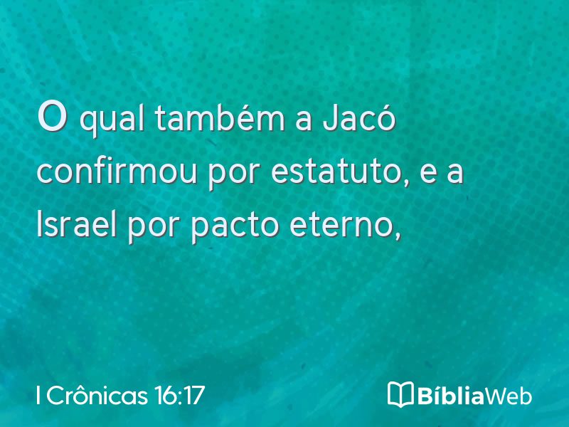 I Crônicas 16:17 em imagem para compartilhar