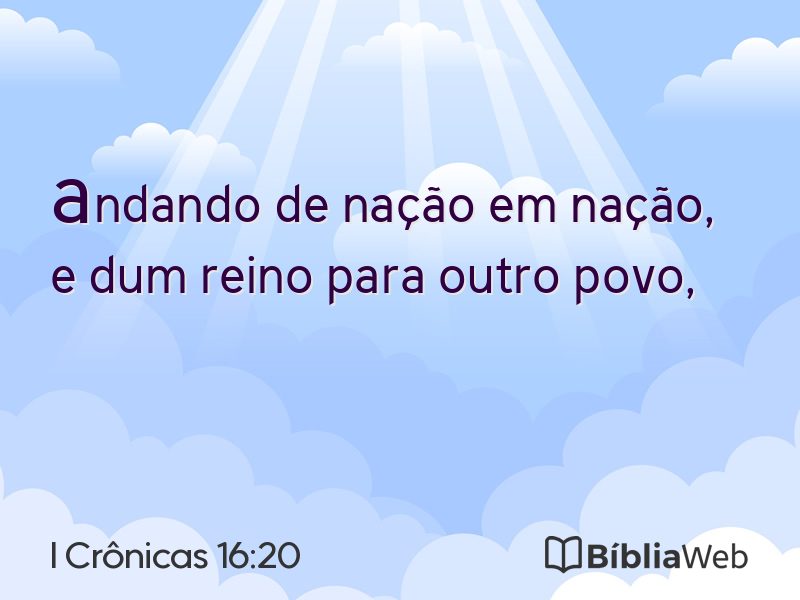 I Crônicas 16:20 em imagem para compartilhar
