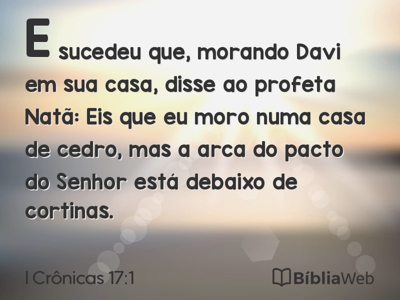I Crônicas 17:1 em imagem para compartilhar