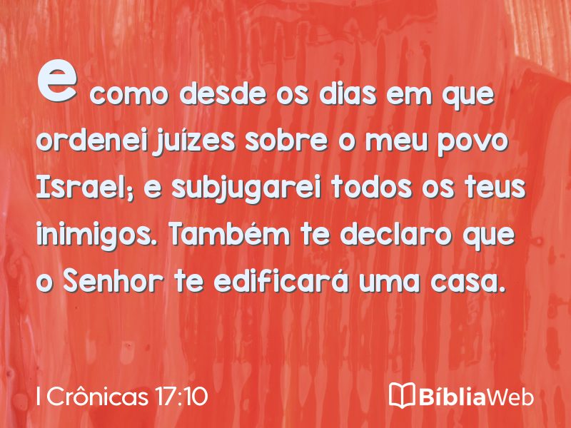I Crônicas 17:10 em imagem para compartilhar
