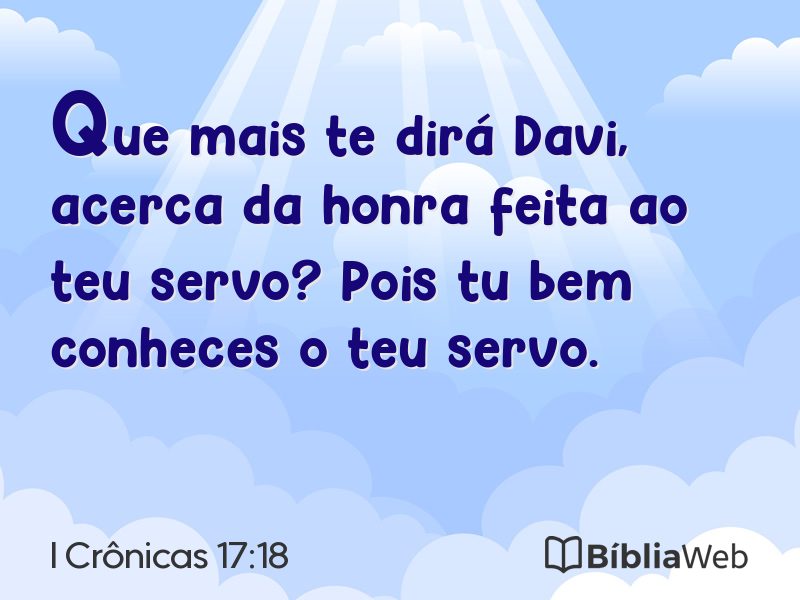 I Crônicas 17:18 em imagem para compartilhar