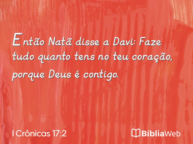 I Crônicas 17:2 em imagem para compartilhar