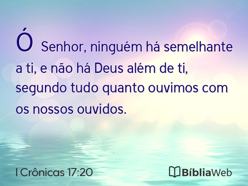 I Crônicas 17:20 em imagem para compartilhar