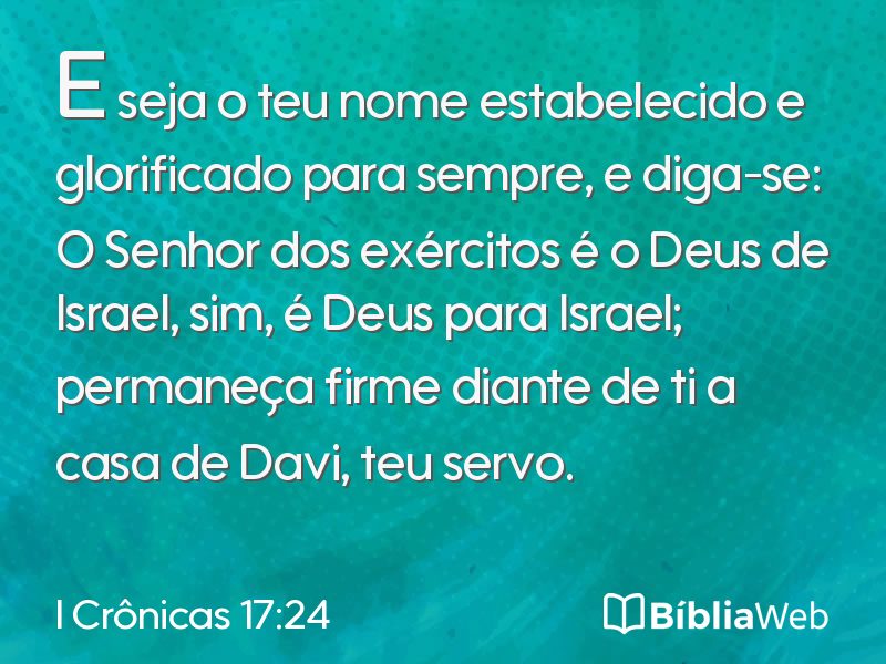 I Crônicas 17:24 em imagem para compartilhar