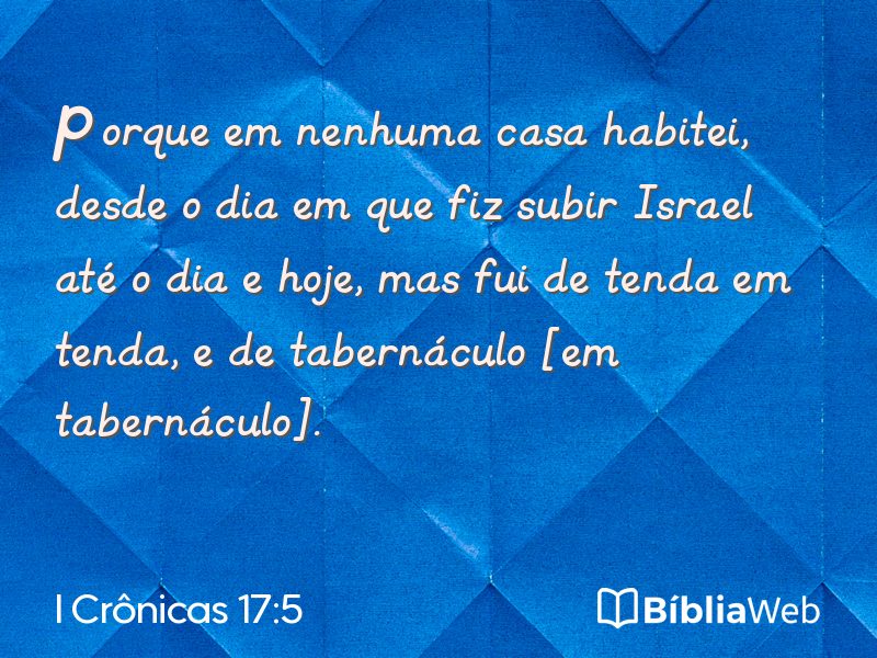 I Crônicas 17:5 em imagem para compartilhar
