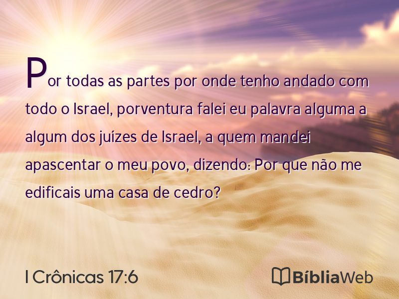 I Crônicas 17:6 em imagem para compartilhar