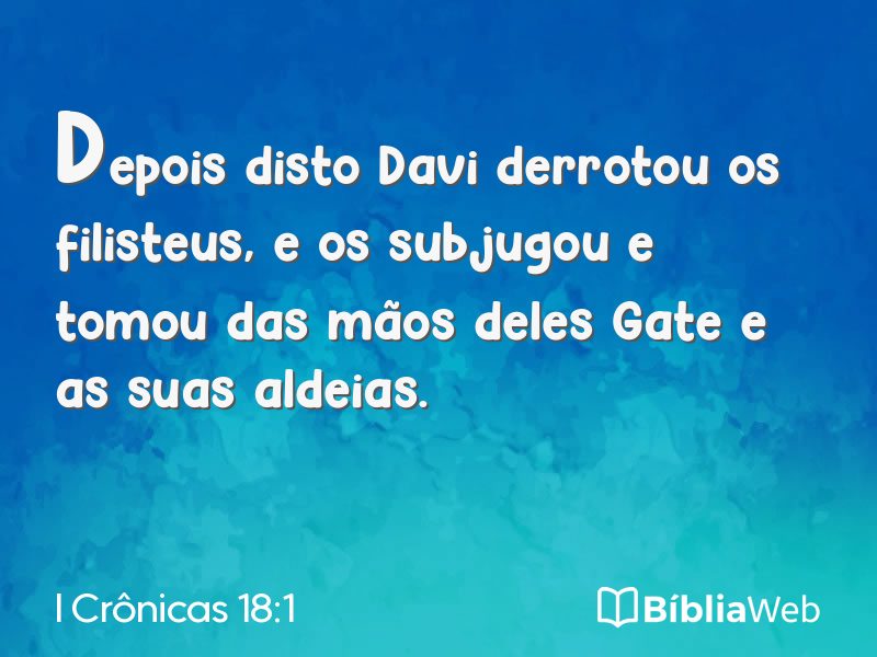 I Crônicas 18:1 em imagem para compartilhar