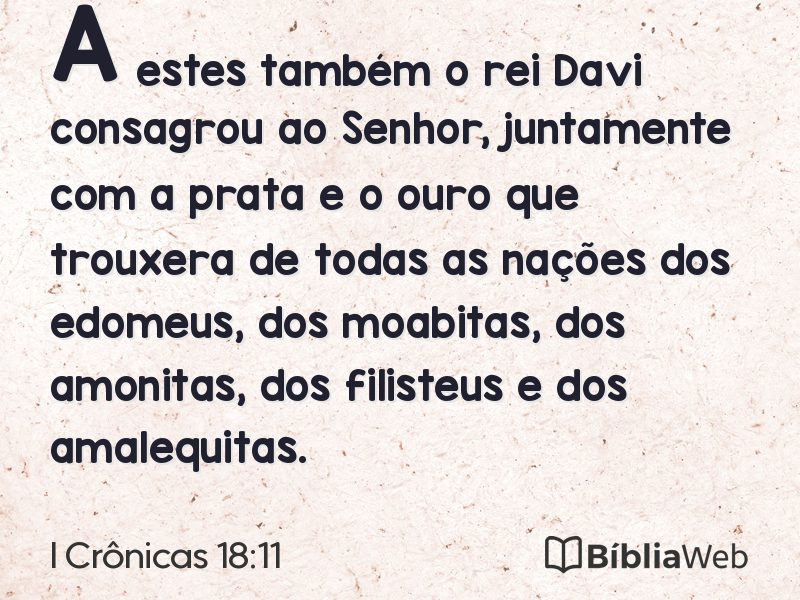I Crônicas 18:11 em imagem para compartilhar
