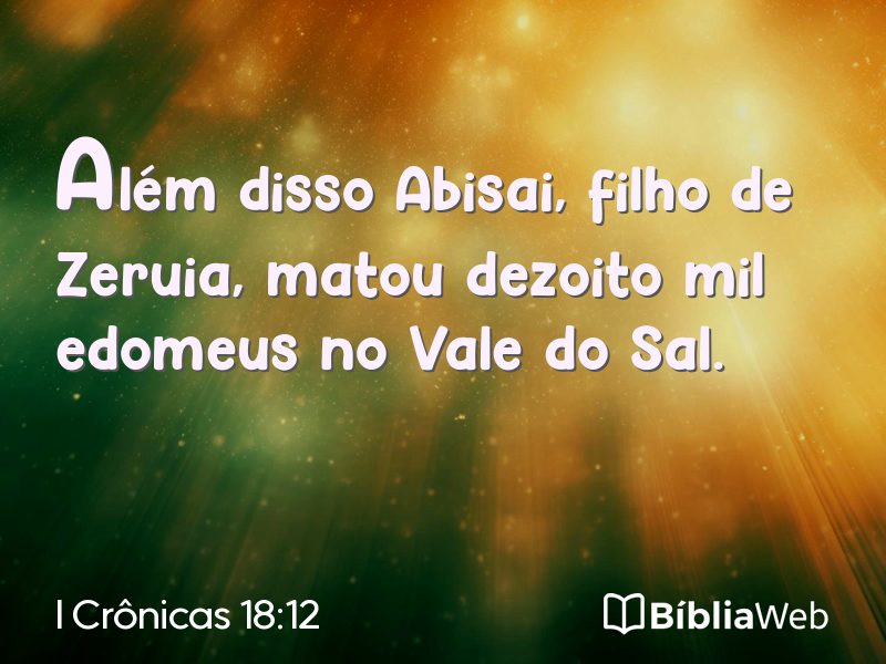 I Crônicas 18:12 em imagem para compartilhar