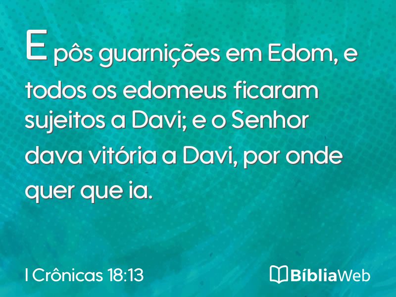 I Crônicas 18:13 em imagem para compartilhar