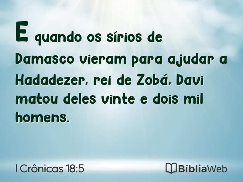 I Crônicas 18:5 em imagem para compartilhar