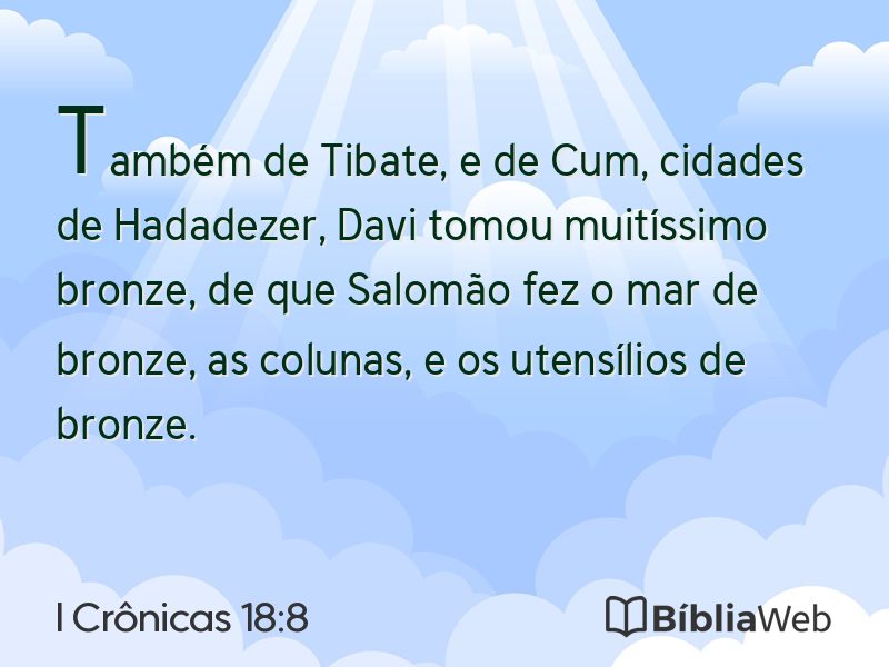 I Crônicas 18:8 em imagem para compartilhar