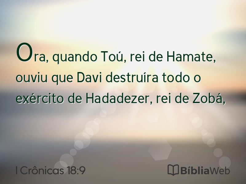 I Crônicas 18:9 em imagem para compartilhar