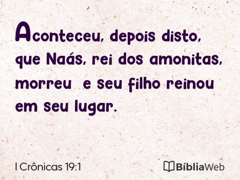 I Crônicas 19:1 em imagem para compartilhar