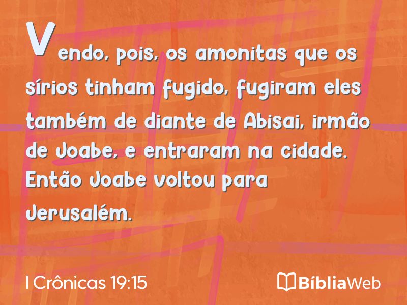 I Crônicas 19:15 em imagem para compartilhar
