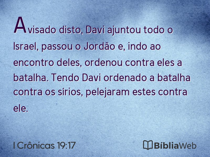 I Crônicas 19:17 em imagem para compartilhar