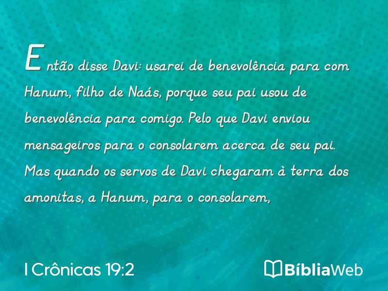 I Crônicas 19:2 em imagem para compartilhar