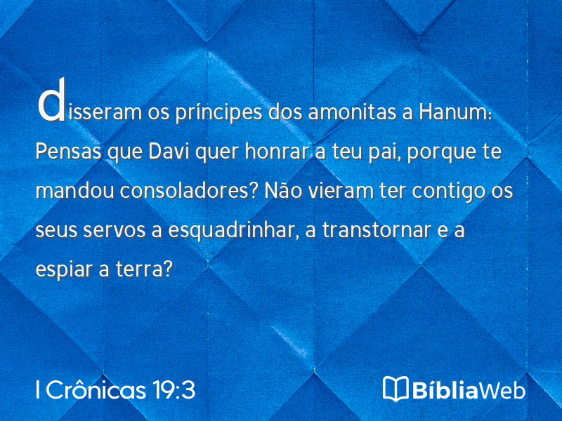 I Crônicas 19:3 em imagem para compartilhar