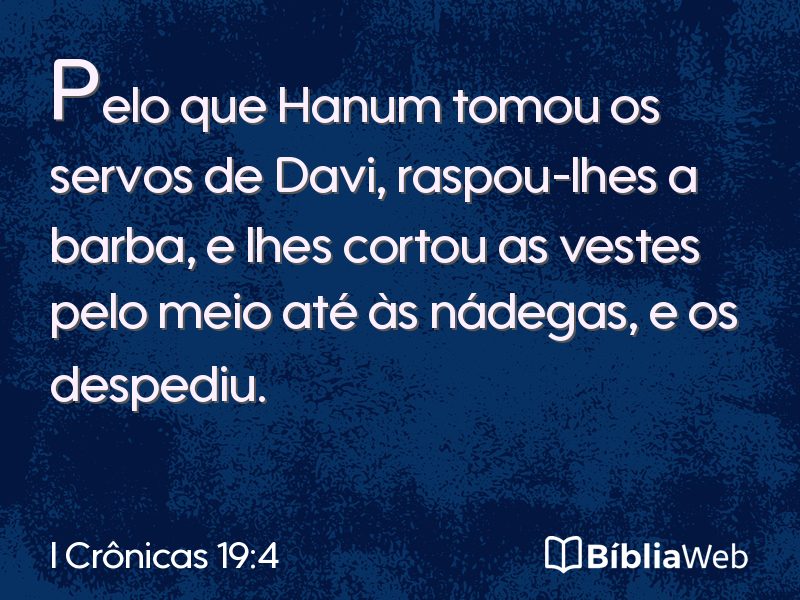 I Crônicas 19:4 em imagem para compartilhar