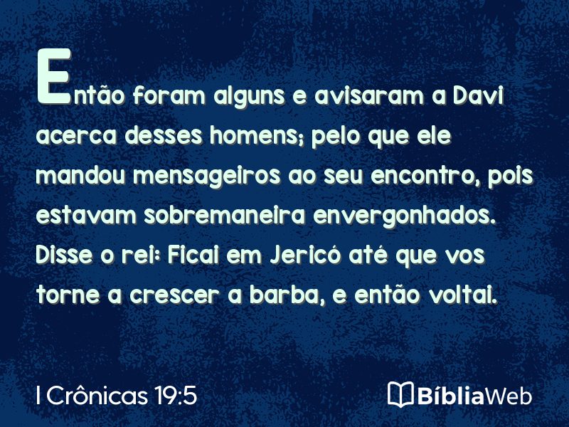 I Crônicas 19:5 em imagem para compartilhar