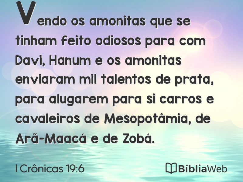 I Crônicas 19:6 em imagem para compartilhar