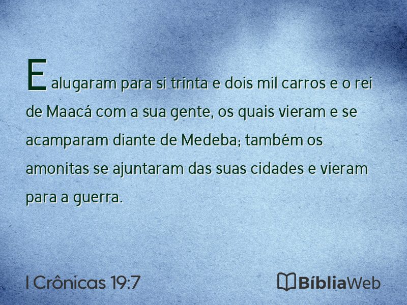 I Crônicas 19:7 em imagem para compartilhar