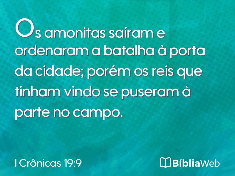 I Crônicas 19:9 em imagem para compartilhar