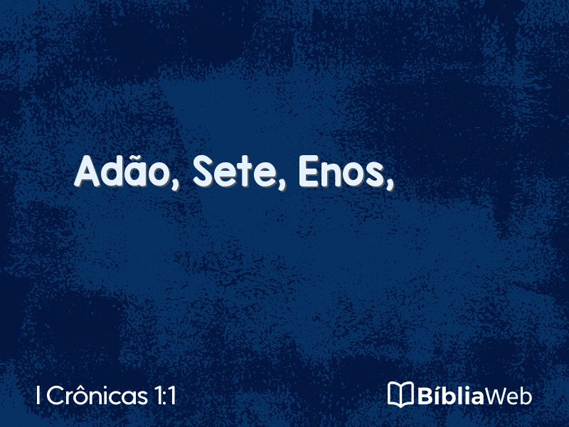 I Crônicas 1:1 em imagem para compartilhar