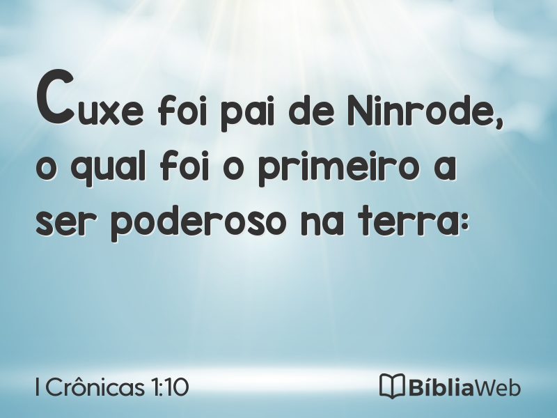 I Crônicas 1:10 em imagem para compartilhar