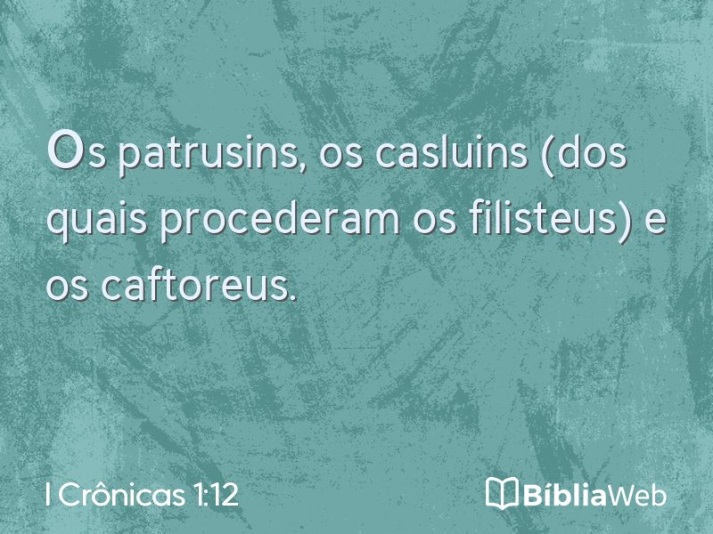 I Crônicas 1:12 em imagem para compartilhar