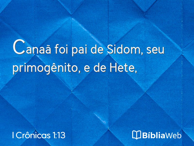 I Crônicas 1:13 em imagem para compartilhar