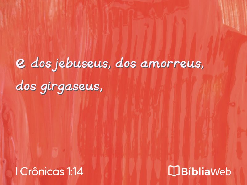 I Crônicas 1:14 em imagem para compartilhar