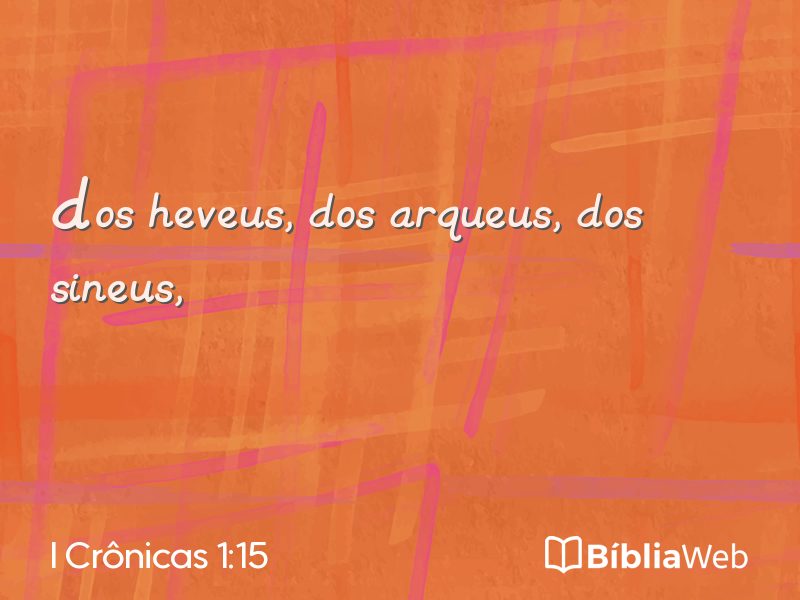 I Crônicas 1:15 em imagem para compartilhar