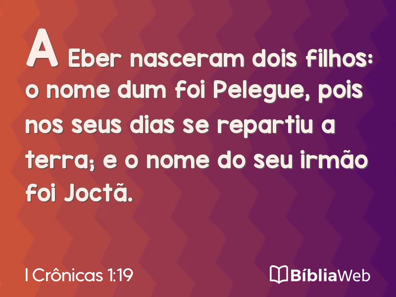 I Crônicas 1:19 em imagem para compartilhar