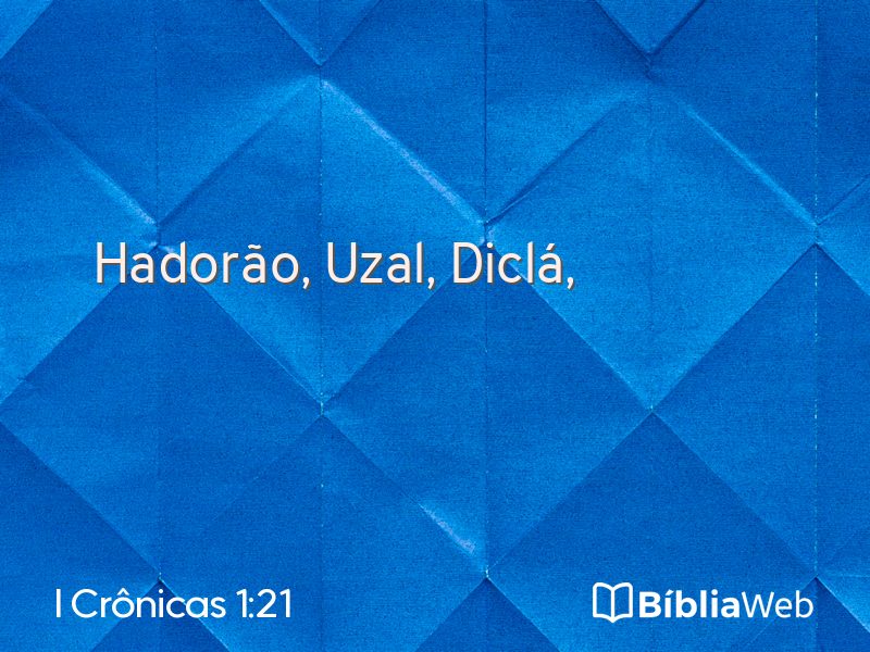 I Crônicas 1:21 em imagem para compartilhar