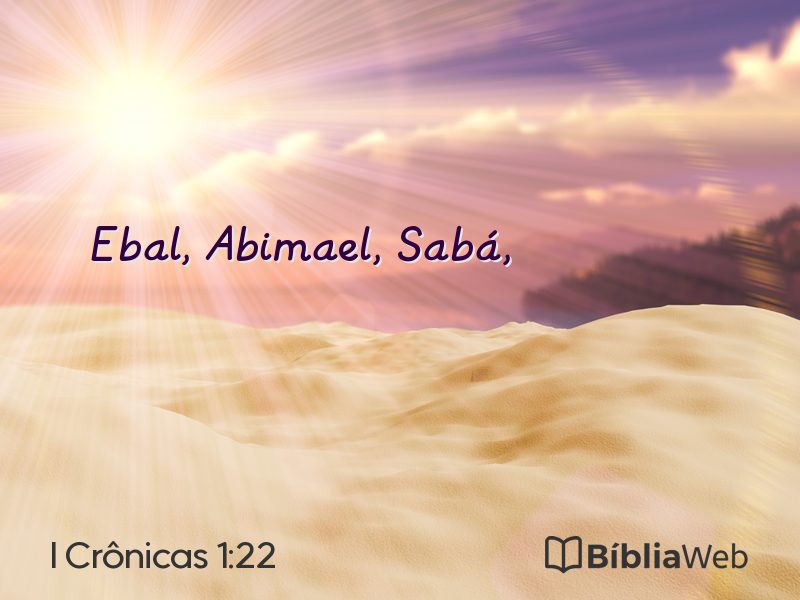 I Crônicas 1:22 em imagem para compartilhar