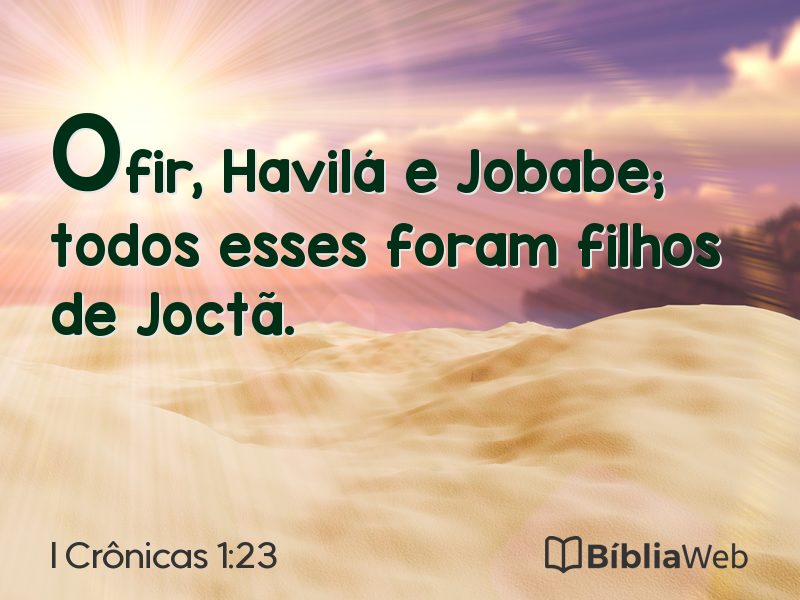I Crônicas 1:23 em imagem para compartilhar