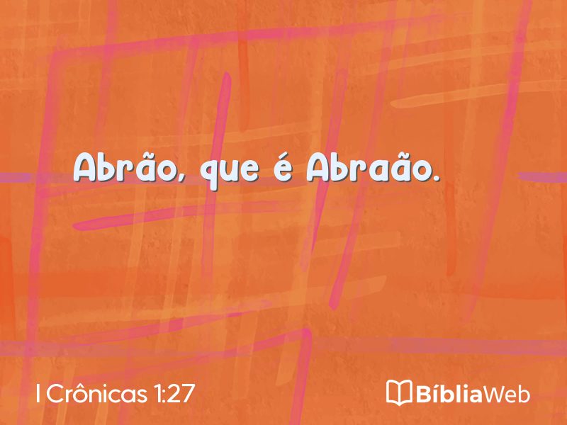 I Crônicas 1:27 em imagem para compartilhar