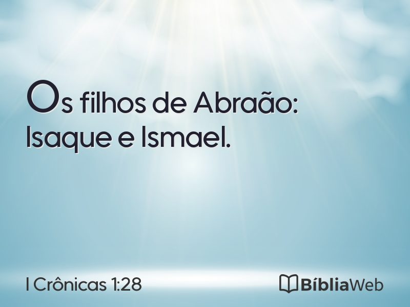 I Crônicas 1:28 em imagem para compartilhar