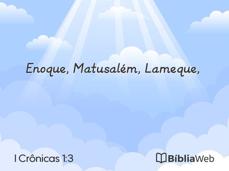 I Crônicas 1:3 em imagem para compartilhar