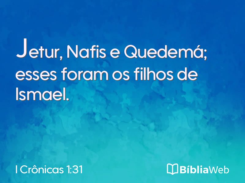 I Crônicas 1:31 em imagem para compartilhar