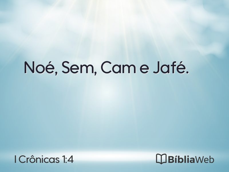 I Crônicas 1:4 em imagem para compartilhar