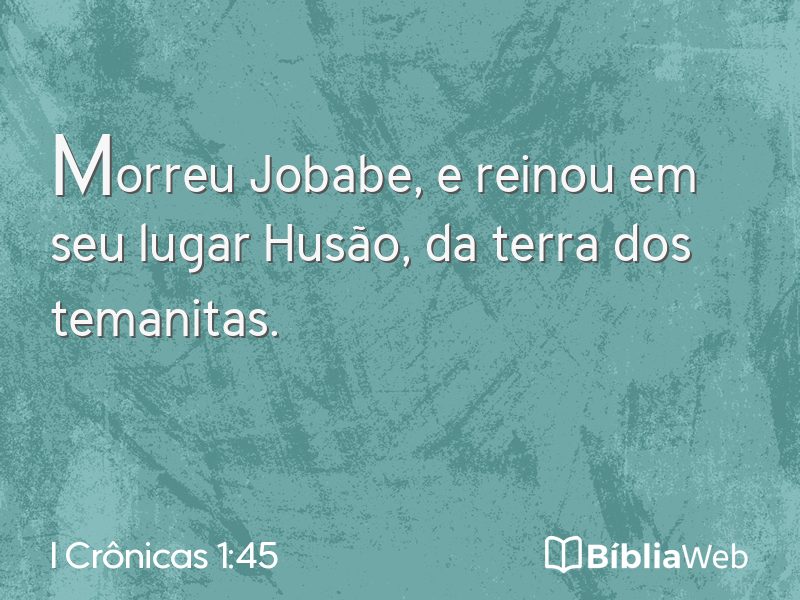 I Crônicas 1:45 em imagem para compartilhar