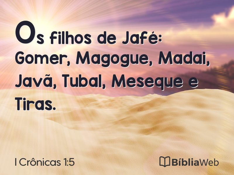 I Crônicas 1:5 em imagem para compartilhar