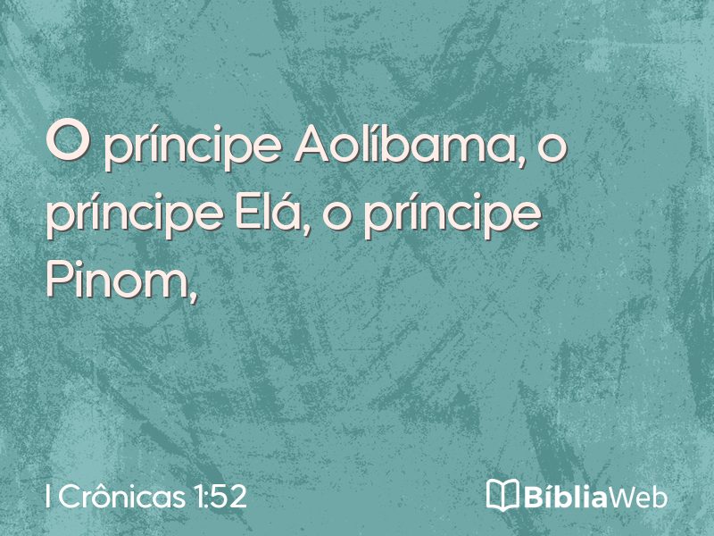 I Crônicas 1:52 em imagem para compartilhar