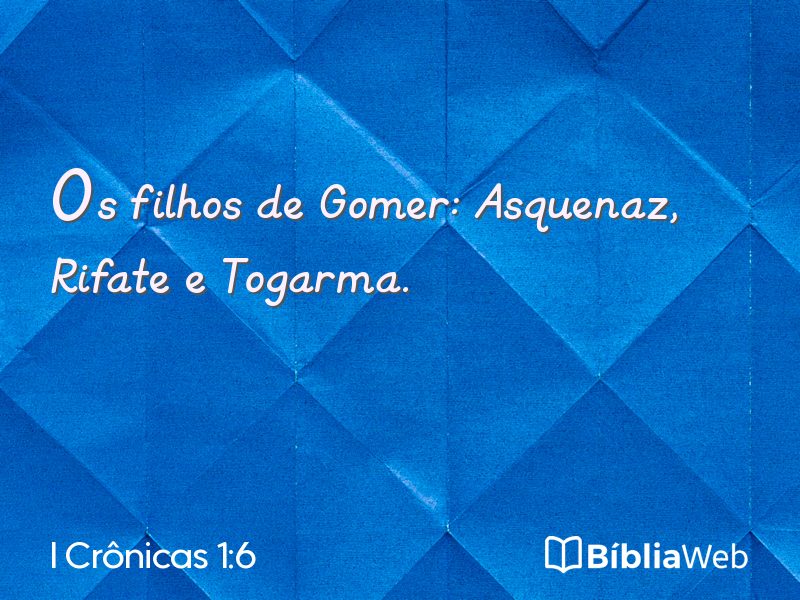 I Crônicas 1:6 em imagem para compartilhar
