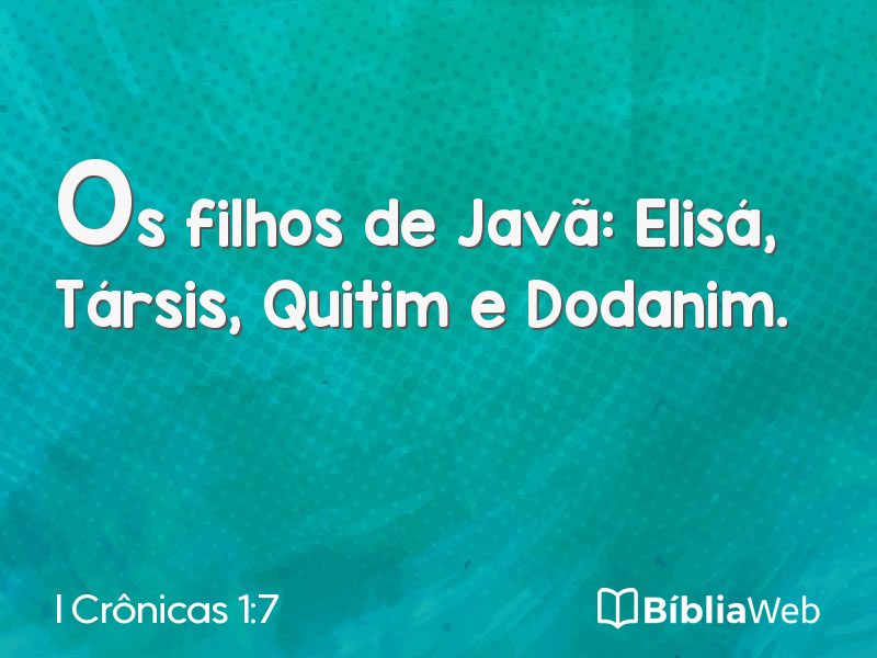 I Crônicas 1:7 em imagem para compartilhar