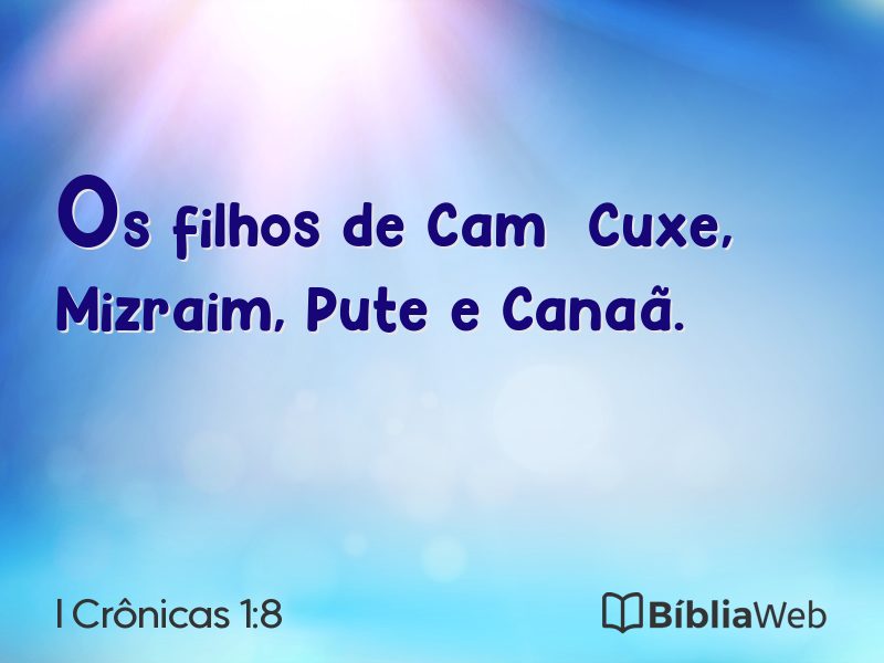 I Crônicas 1:8 em imagem para compartilhar