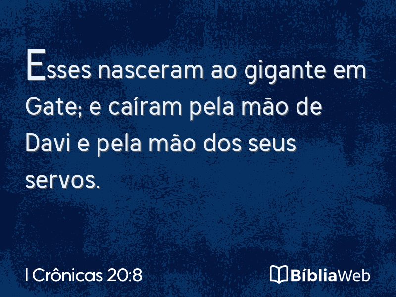 I Crônicas 20:8 em imagem para compartilhar
