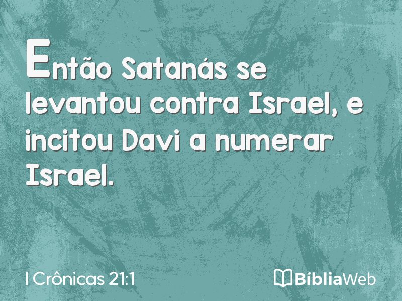 I Crônicas 21:1 em imagem para compartilhar